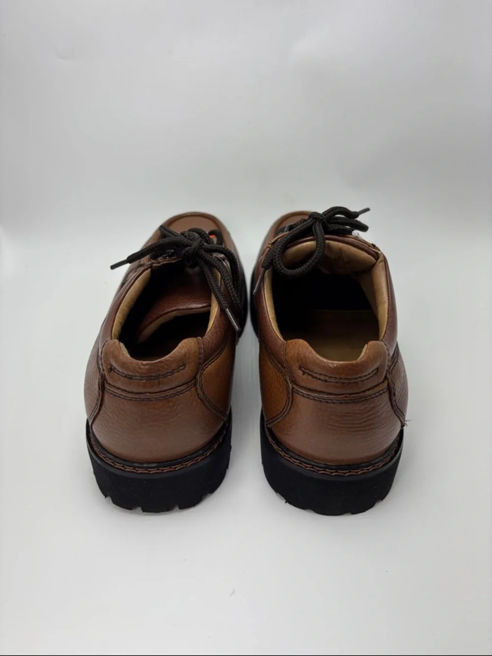 Dockers Men's Stain Defender Dark Tan Lace-Up Shoes - size 10.5‎ Wide NEW